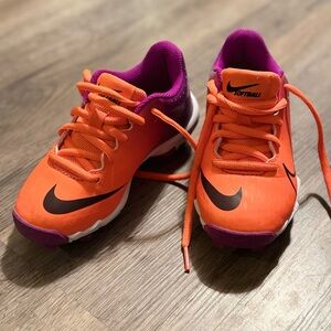Nike Vibrant Orange and Purple Athletic Sneakers
